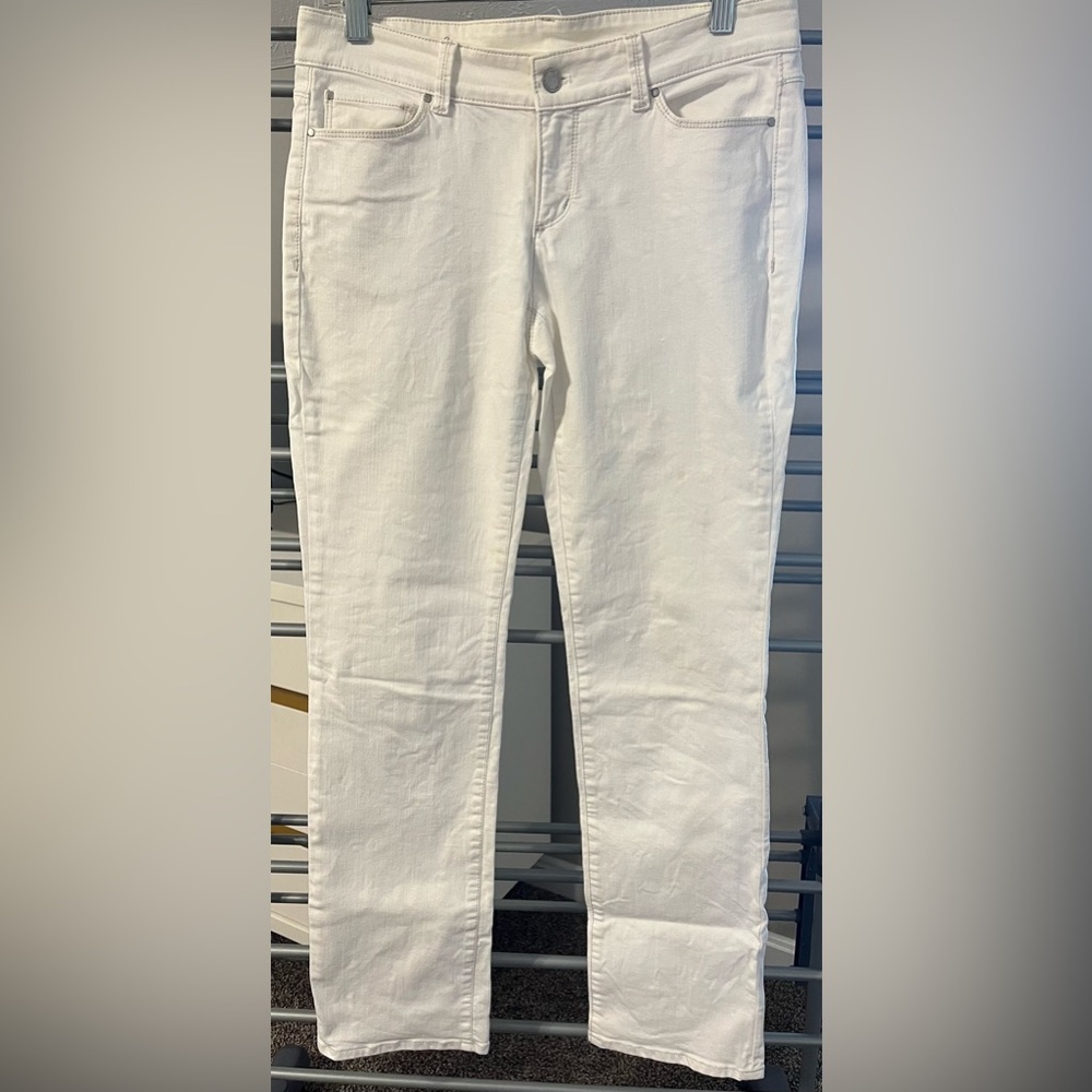 Ann Taylor White Jeans Modern Fit